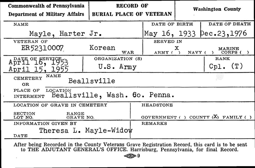 Harter Mayle Jr.